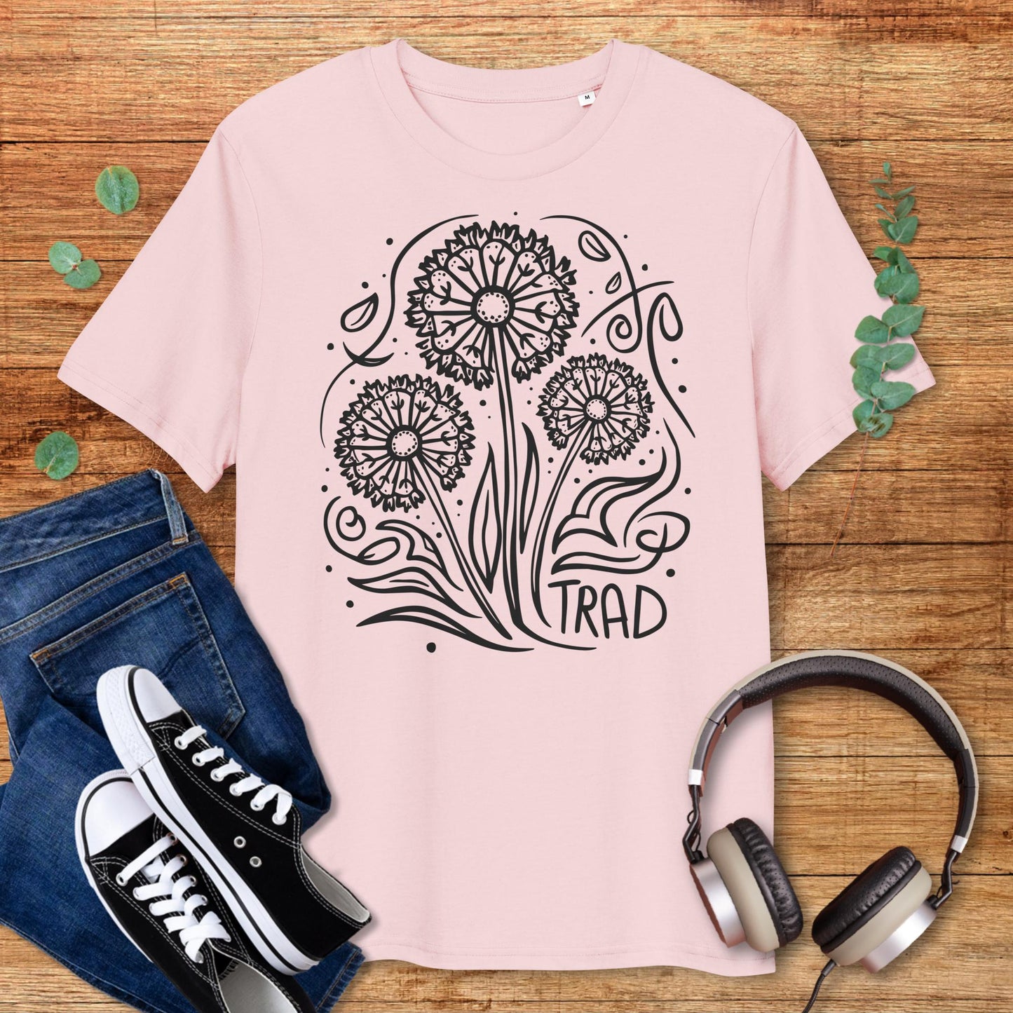 Dandelion Trad Flowers Irish Music T-Shirt