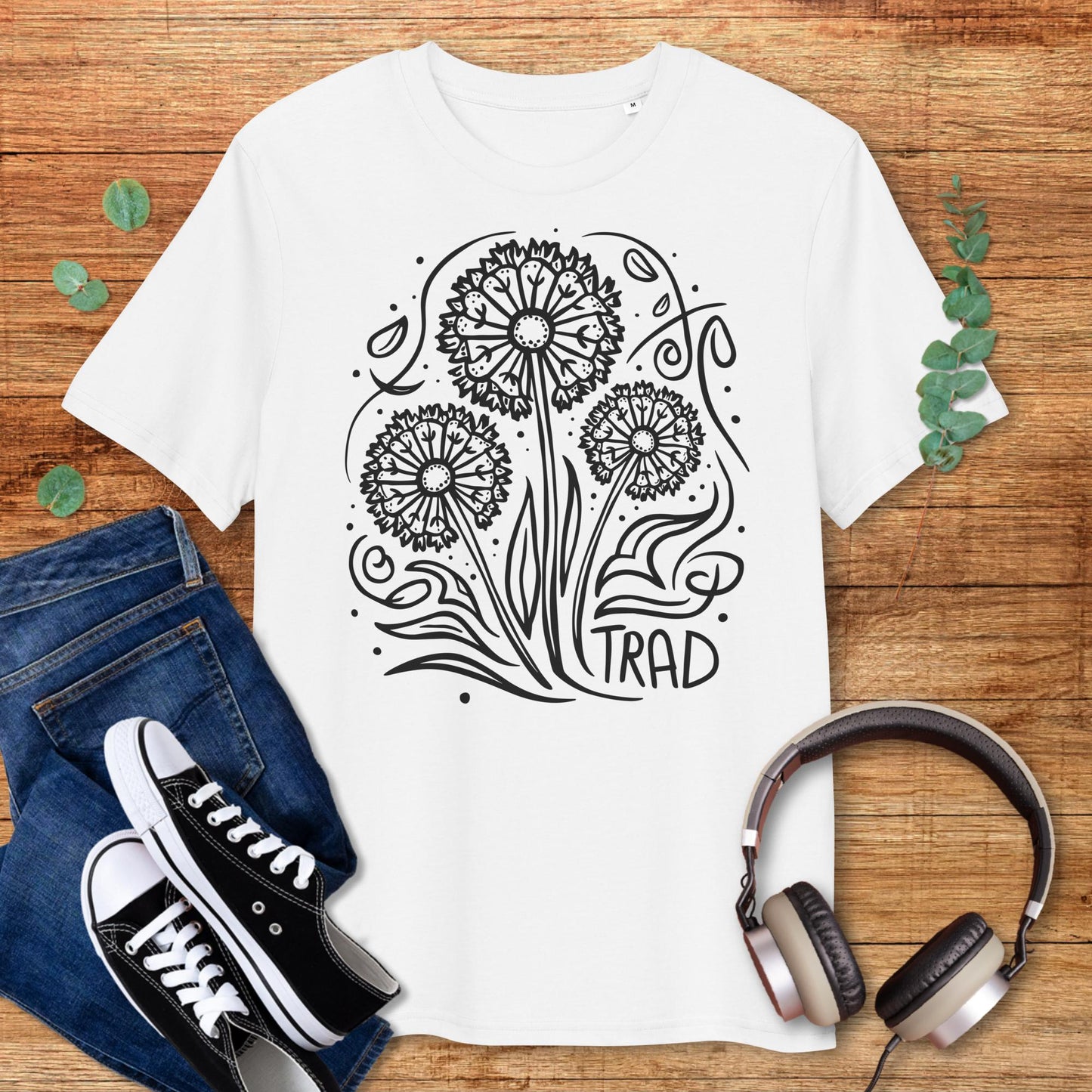 Dandelion Trad Flowers Irish Music T-Shirt